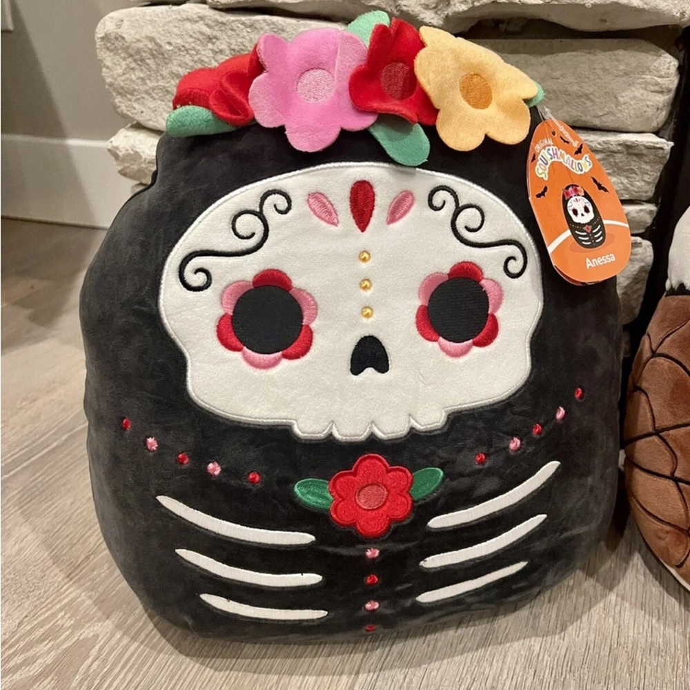 NWT Squishmallows Day of the Dead Anessa Sugar Skull 12" Plush Halloween 2022